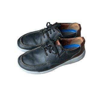 Clarks Mens Driftway Low Boat Shoes Oxford Black Brown Size 10.5